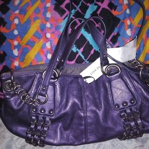 Unique purple nine west shoulder bag